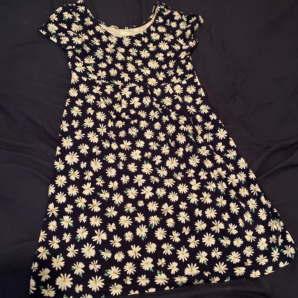 Navy blue Daisy Maternity Dress